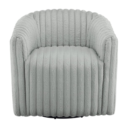 Alexa Barrel Swivel Chair - Gray
