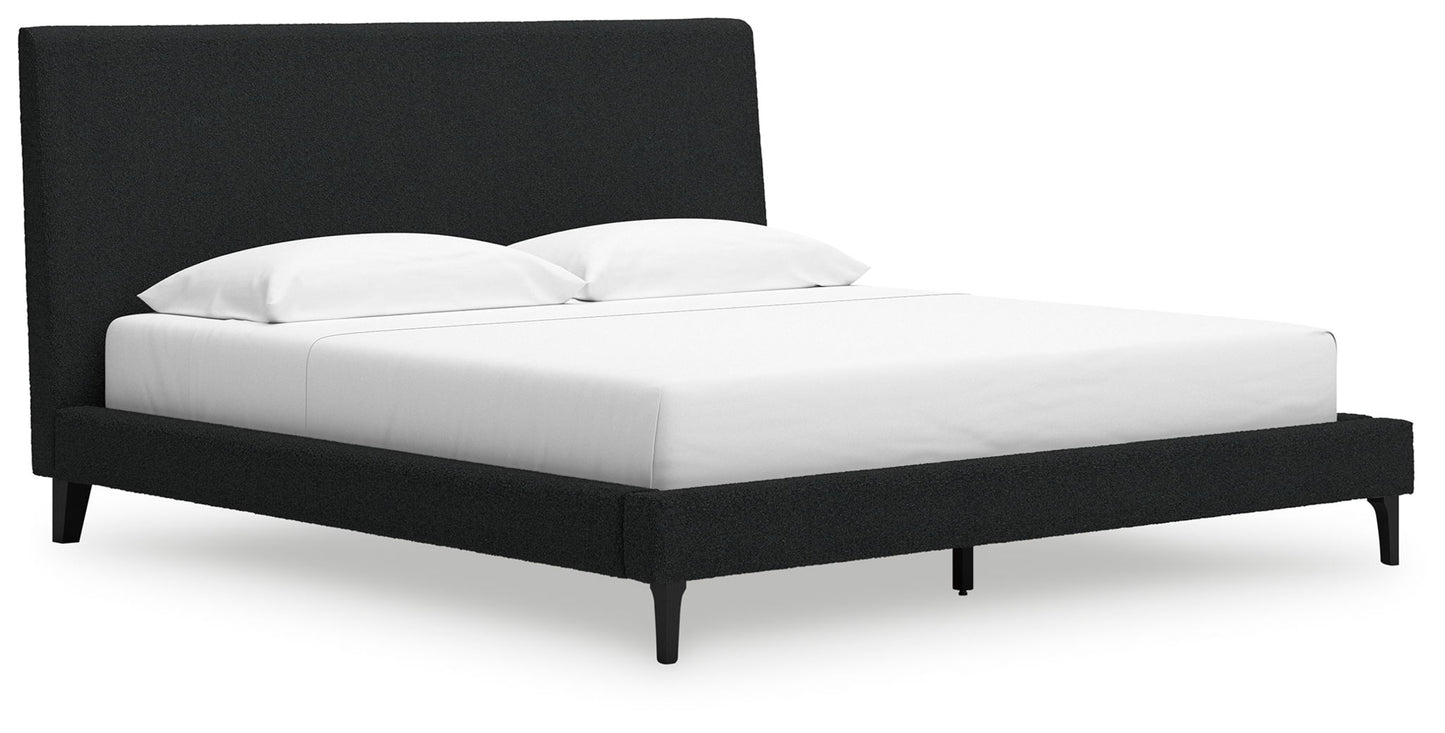 Cadmori - Upholstered Bed With Roll Slats