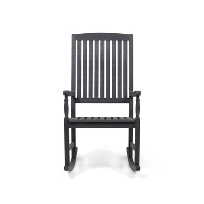 Muse - Outdoor Acacia Rocking Chair With Slat Design - Teak