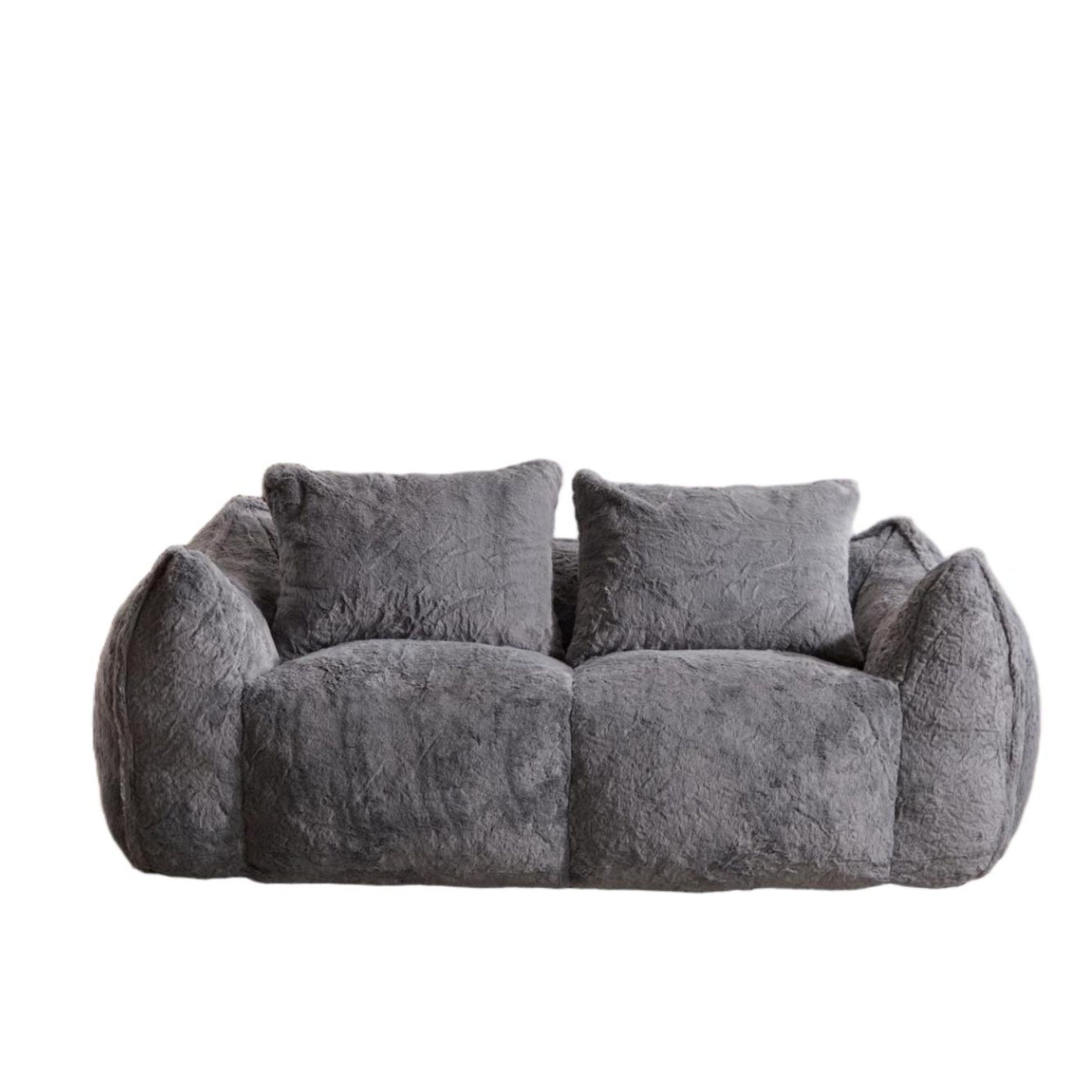 Giant Bean Bag Couch, Ultra Soft Fluffy Loveseat For Living Room