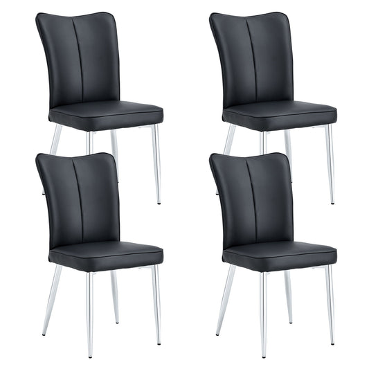 Modern Minimalist Dining Chairs With Metal Legs