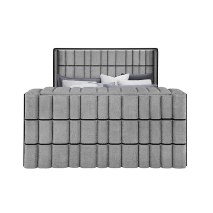 Isaiah - 5 Piece Bedroom Set With TV Lift-LED, Speakers And Fireplace