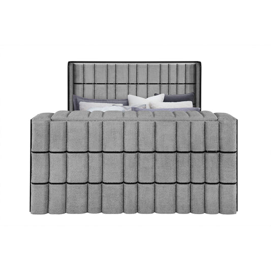 Isaiah - Bed With TV Lift-LED Speakers And Fireplace