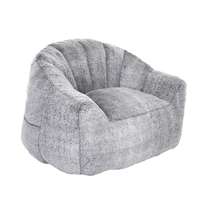 Beanbag Chair, Beanbag Sofa Chair With Armrests Stuffed High Density Foam