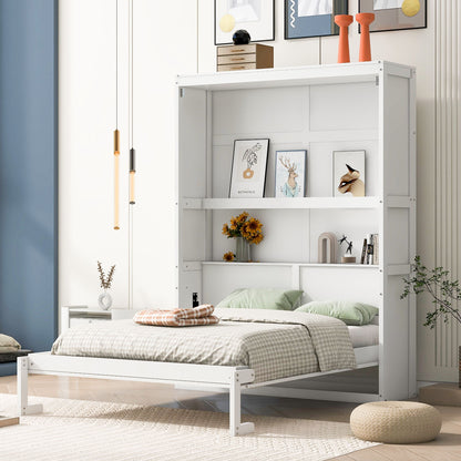 Murphy Wall Bed With Shelves, Space Saving