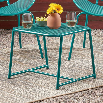 Outdoor Iron Chair With Mesh Design