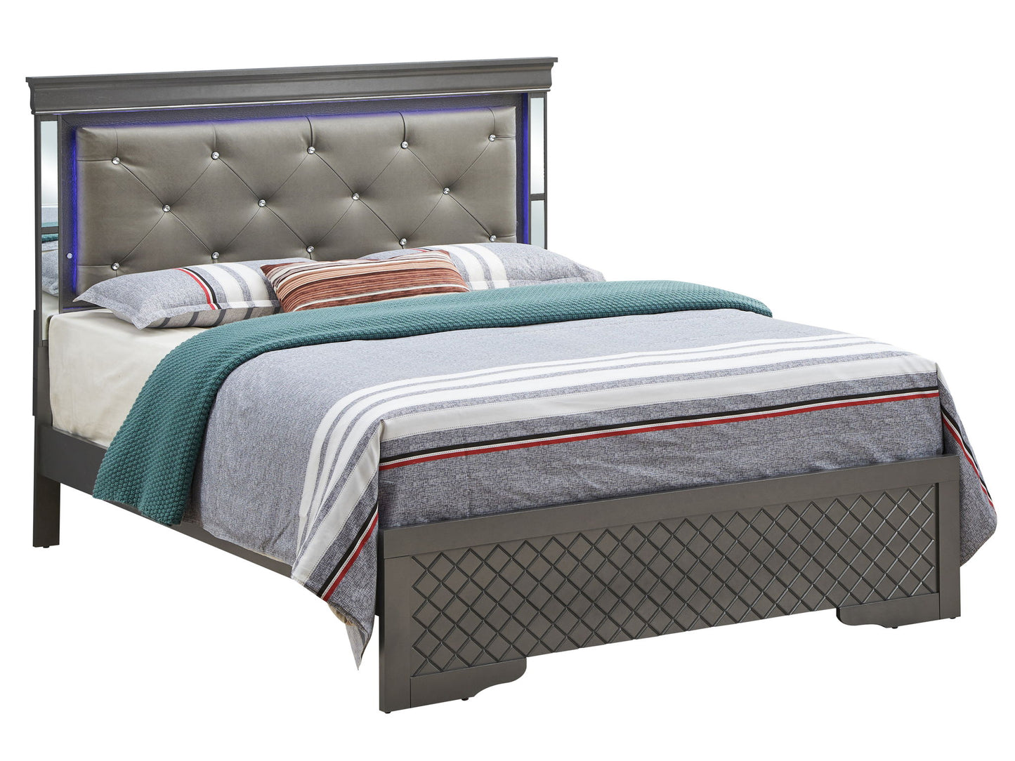 Verona - Full Bed - Metalic Black