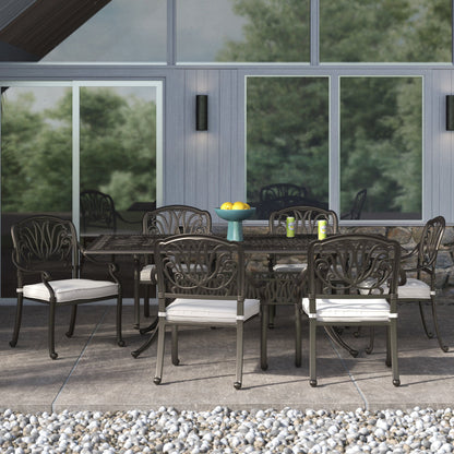 Rectangular Long Dining Set With Sunbrella Cushions