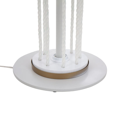 Rope Contemporary Floor Lamp - Natural / White