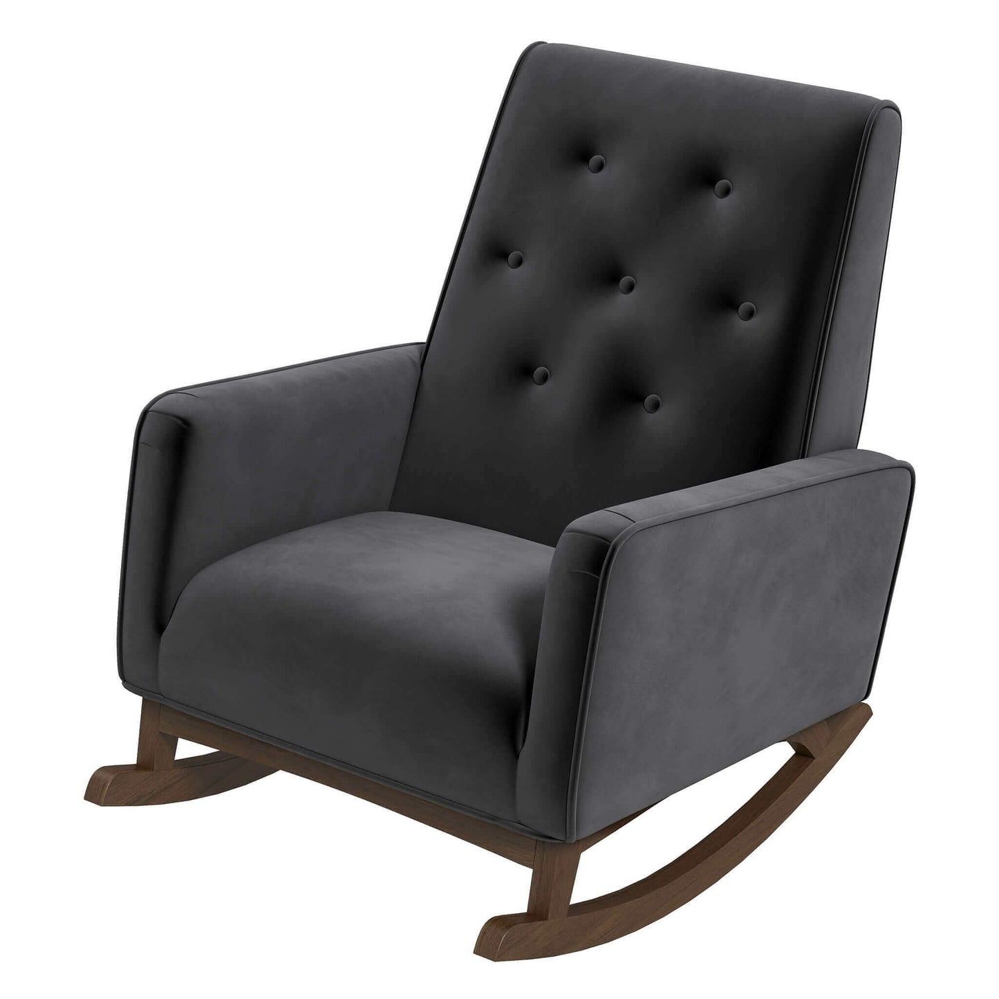 Demetrius - Rocking Chair - Dark Gray / Wood