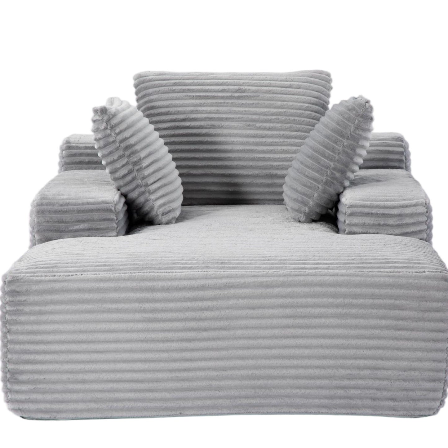 Oversized Chaise Lounge Chair Cozy Cloud Couch With 3 Throw Pillows And Wide Armrest