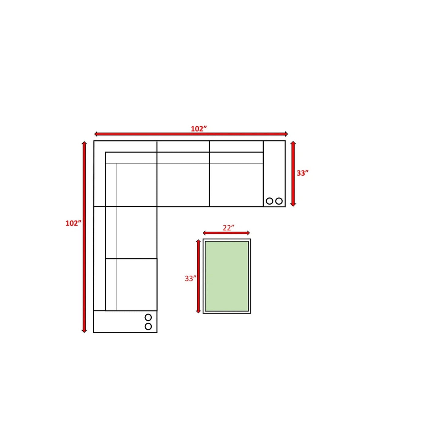 Outdoor Wicker Sectional With Weather Resistant Cushions And Table