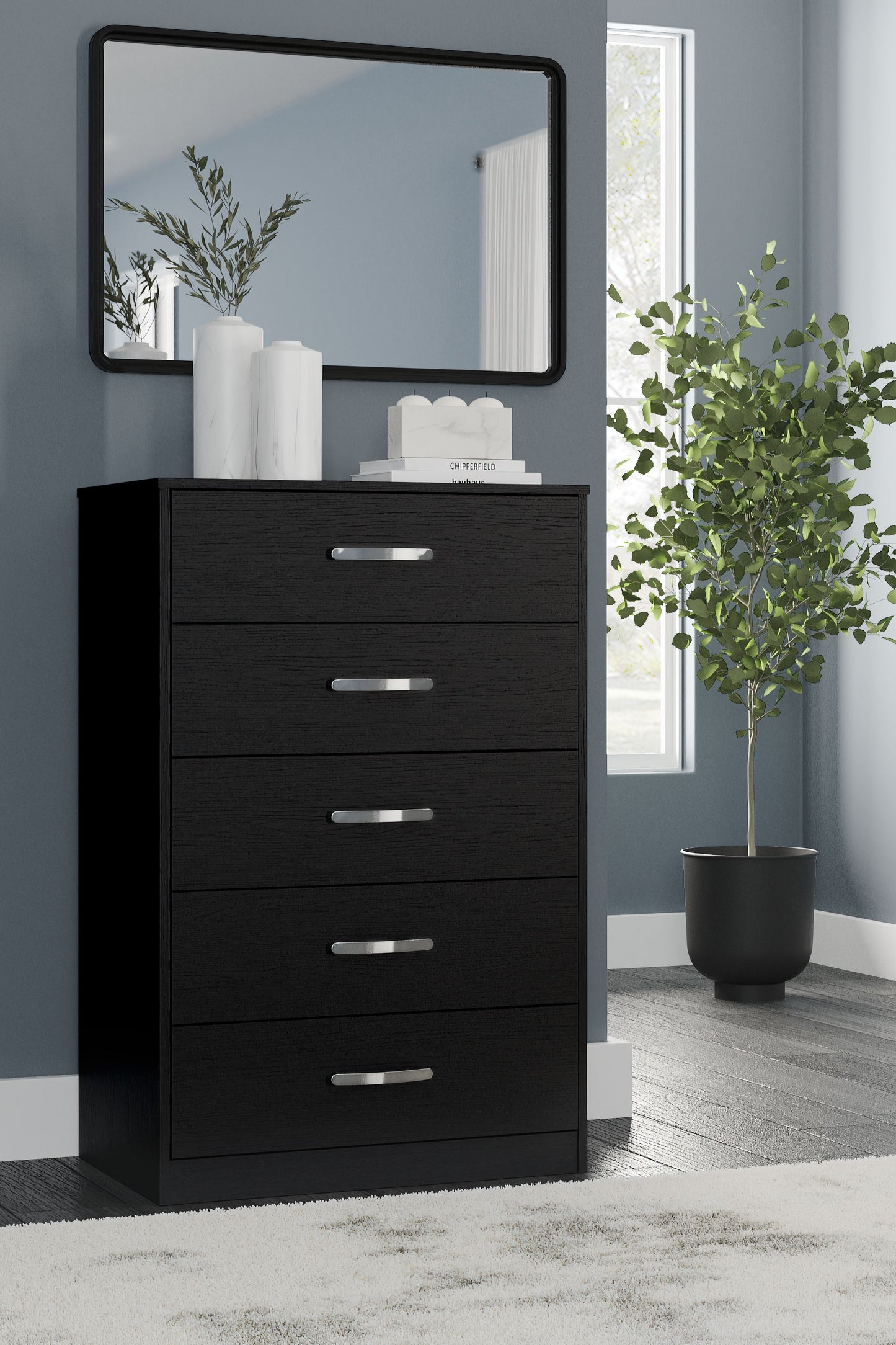 Finch - Five Drawer Chest - 46" Height - Black