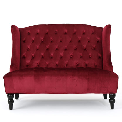 Nurturing - Upholstered Loveseat With Wing Back And Diamond Tufting