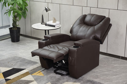 Modern Recliner Chair With Cup Holders, Remote Control
