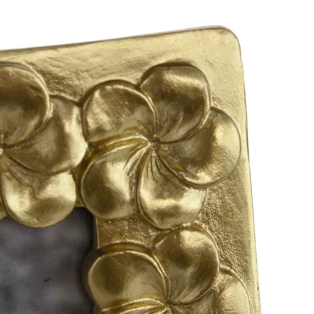 Vintage Photo Frame & Flower Design - Gold