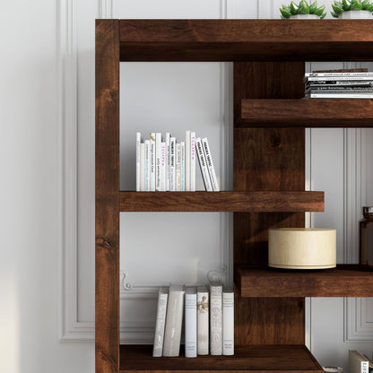 6 Shelf Bookcase - Whiskey