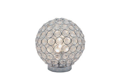 Crystal Globe - Table Lamp - Pearl Silver