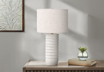 Table Lamp, Lighting, Resin, Transitional - Cream