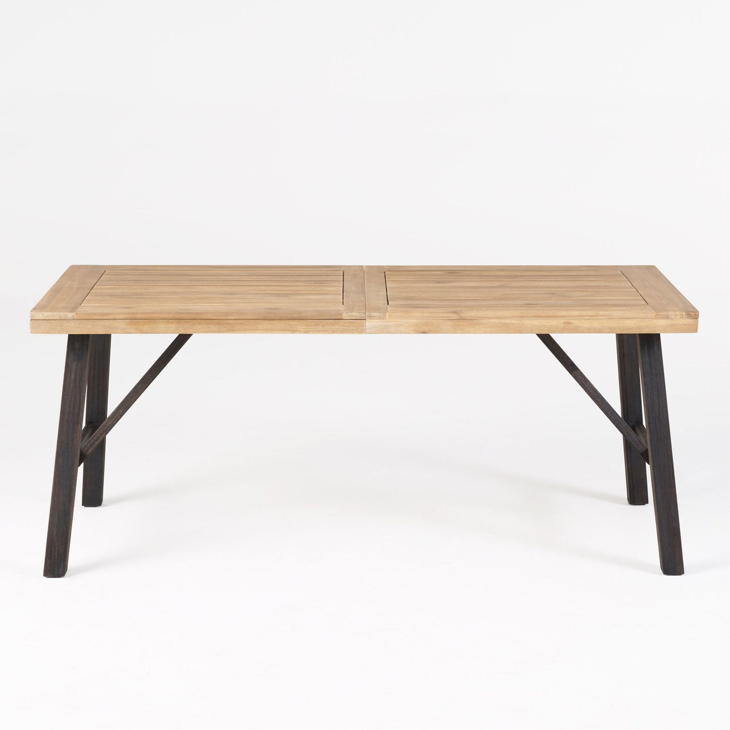 Outdoor Dining Set With 2 Bench And 1 Dining Table - Light Brown