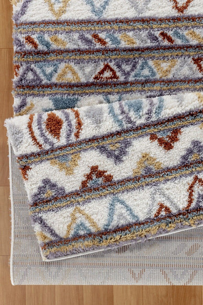 Loft Shag - 7'10" X 9'10" Shaggy Area Rug - Multi, Polypropylene