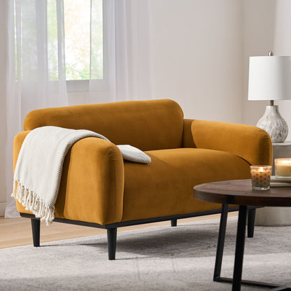 Sway - Upholstered Loveseat With Wood Legs And Round Arms