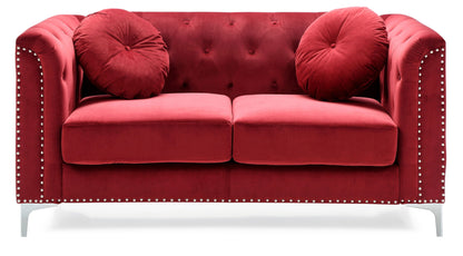 Stylish Sloped Arm Loveseat