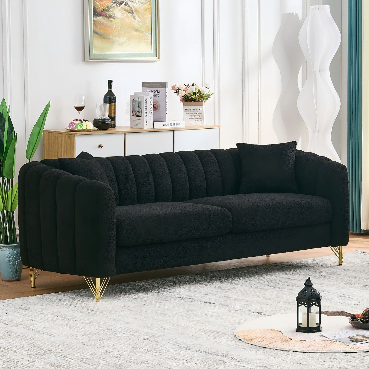 Tufted Oversized Sofa For Living Spaces