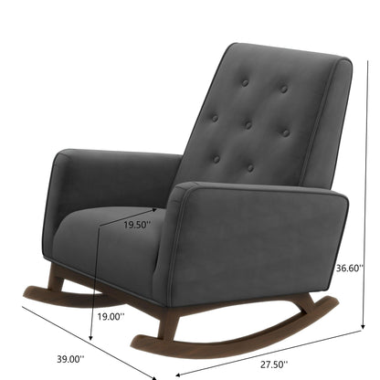 Demetrius - Rocking Chair - Dark Gray / Wood