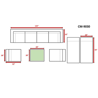 Seating Set With Cushions Handcrafted Wicker Design