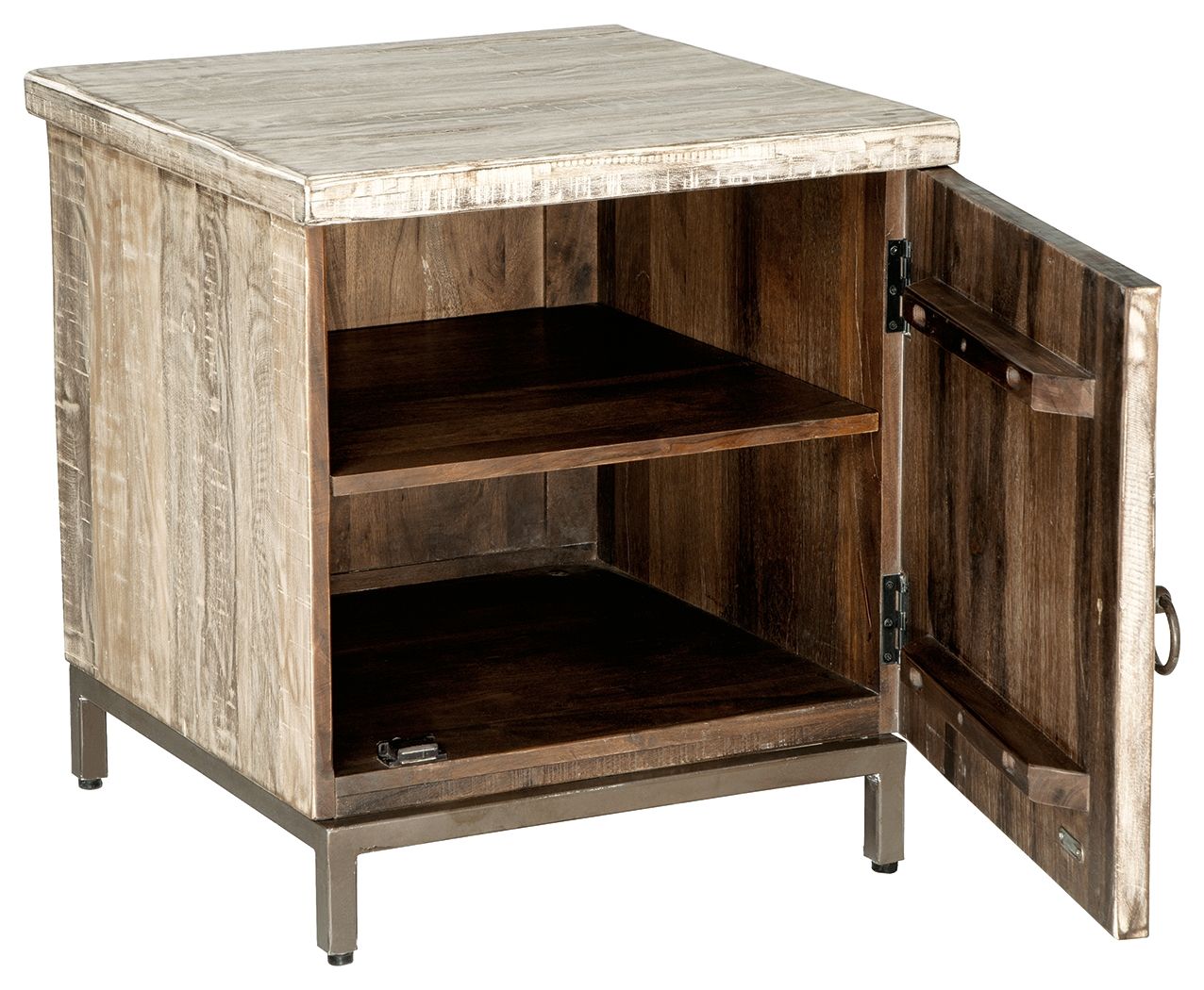 Laddford - Accent Cabinet - Shelf - Whitewash