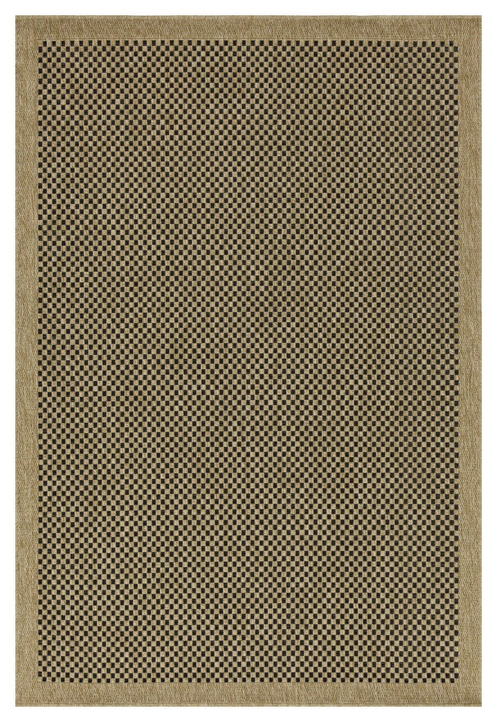 Earth - Indoor / Outdoor Area Rug Polypropylene - Jute / Black