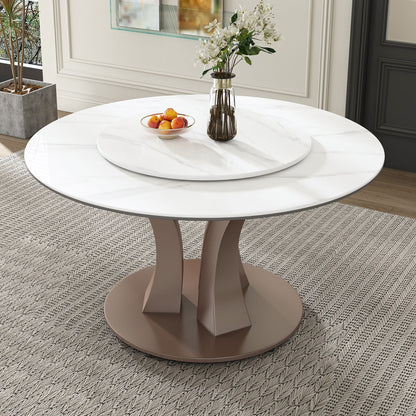 Table With Rotating Tray Scratch & Heat For Kitchen & Restaurant(Table Only - White