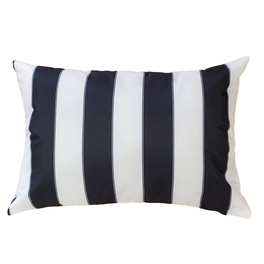 Horizon - Stripe Pillow Outdoor & Indoor - Black