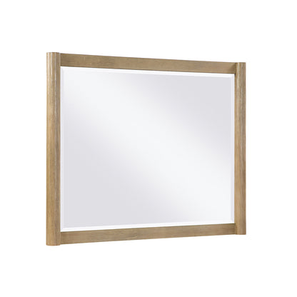 Sarai - Mirror With Sleek Frame And Rounded Sides - Brown