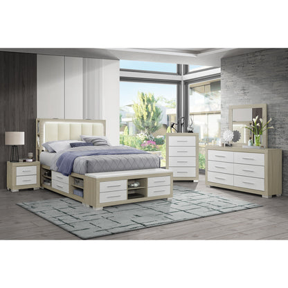 Messa - 5 Piece Bedroom Set With Bookcase Headboard