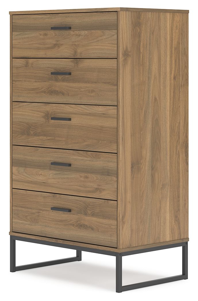 Deanlow - Five Drawer Chest - Honey