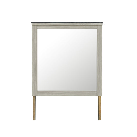 Augusta - Mirror With Sleek Frame, Large Scale Mirror For Dresser - Beige Brown