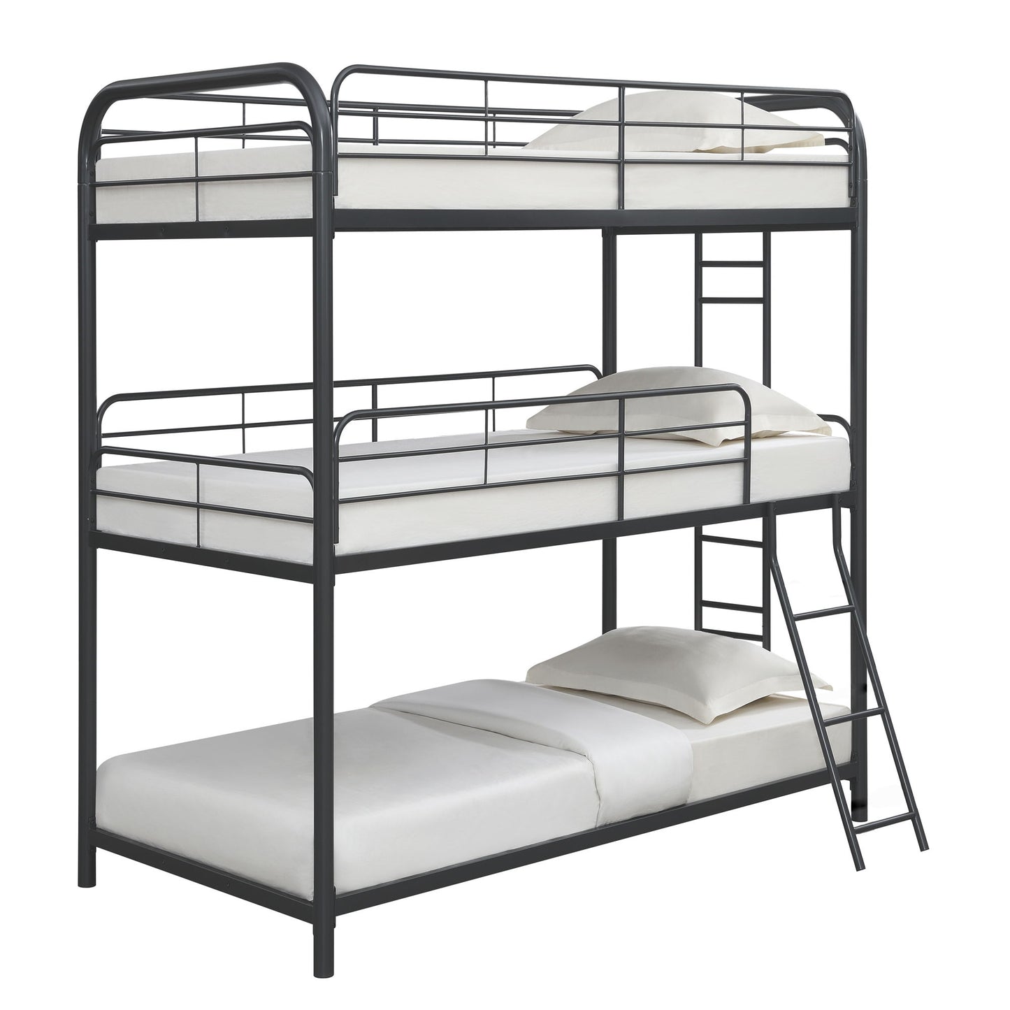Triple Bunk Bed, Twin / Twin / Twin - Black