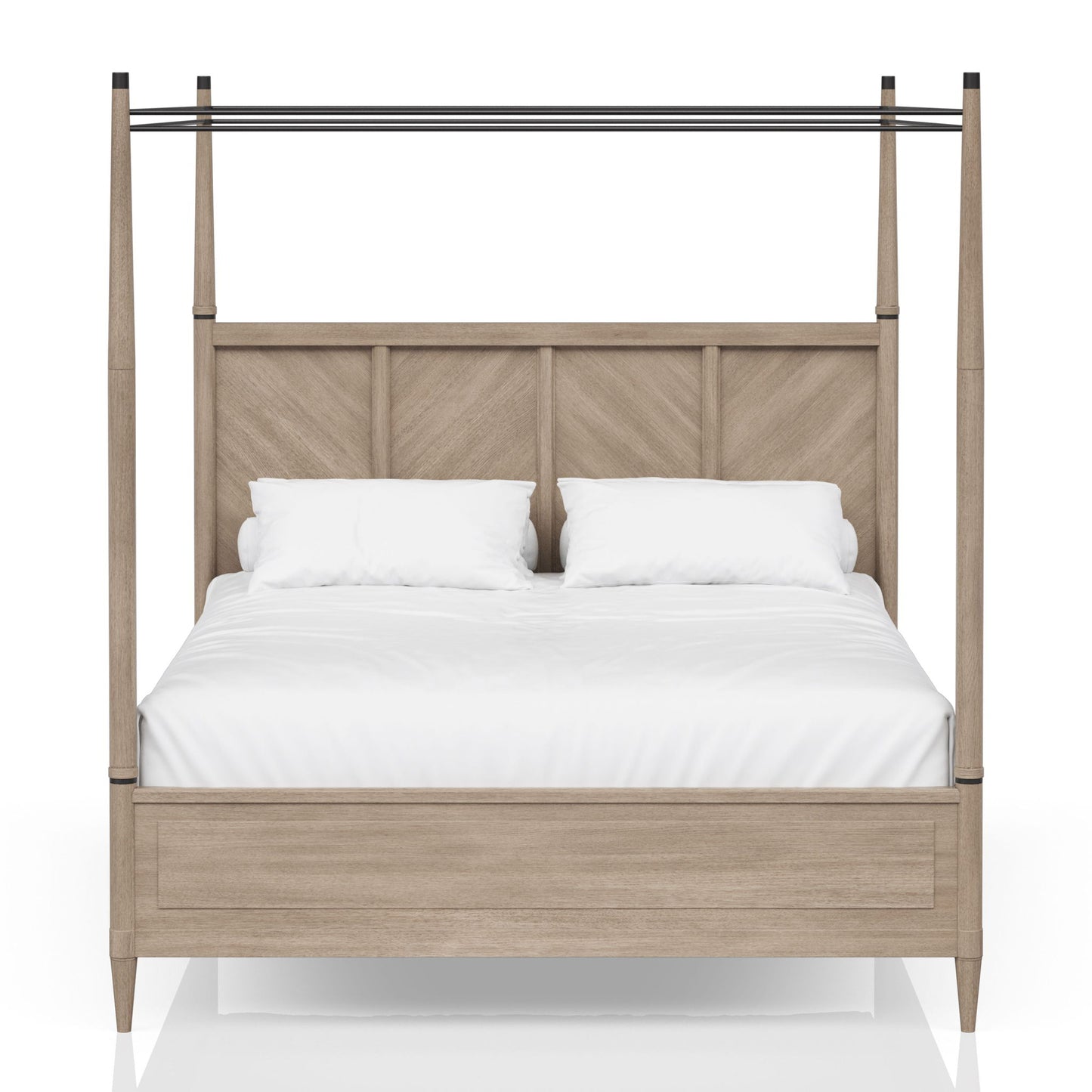 Queen Canopy Bed - Sand
