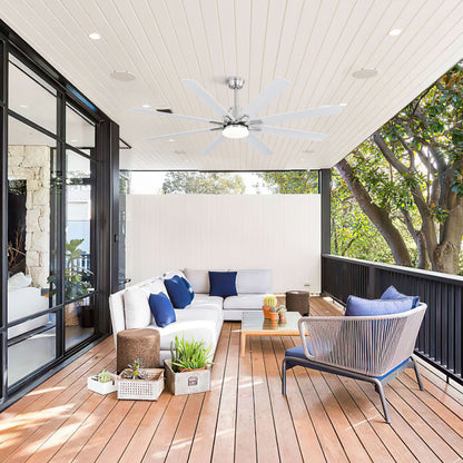 Ceiling Fan With Dimmable LED Light, 8 Blades, Reversible DC Motor, Remote Control