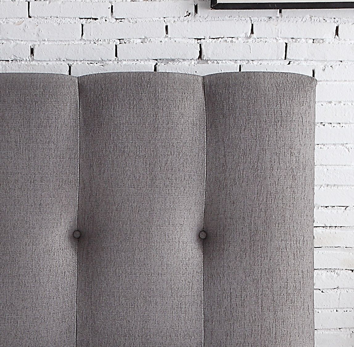 Bridgevine Home - Queen Size Tufted Upholstered Headboard With Nailhead Trim - Gray