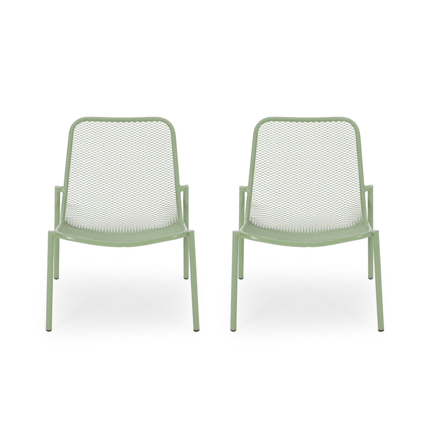 Outdoor Iron Chair With Mesh Design