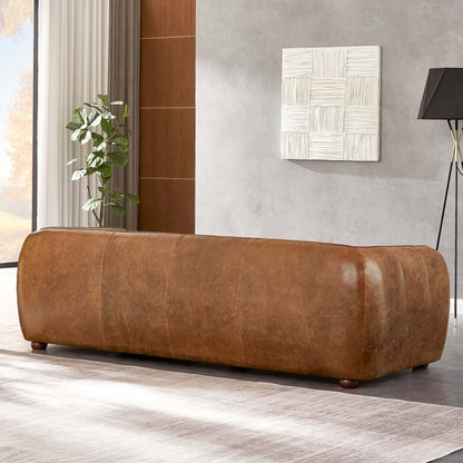 Marlon - Luxury Italian Leather Sofa - Brown / Rustic