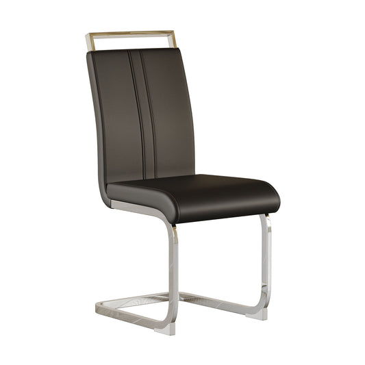 Modern Dining Chairs With Padded Seat, High Back