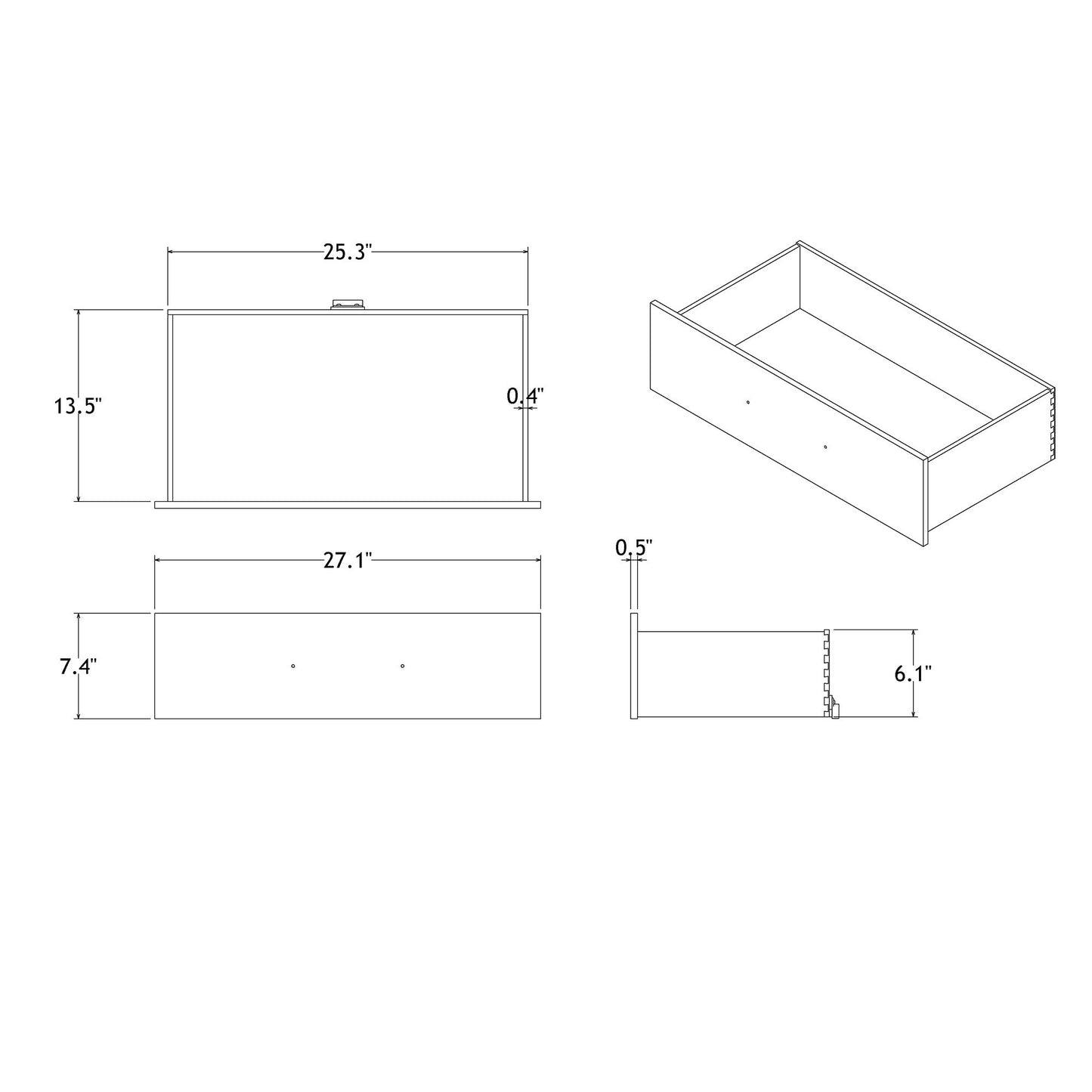Adelaide - Chest - Gray / Black