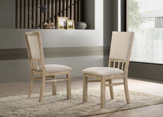 Brutus - Wide Dining Chair (Set of 2) - Reclaimed Wheat