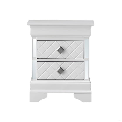 Verona - Accent Nightstand - Silver Champagne