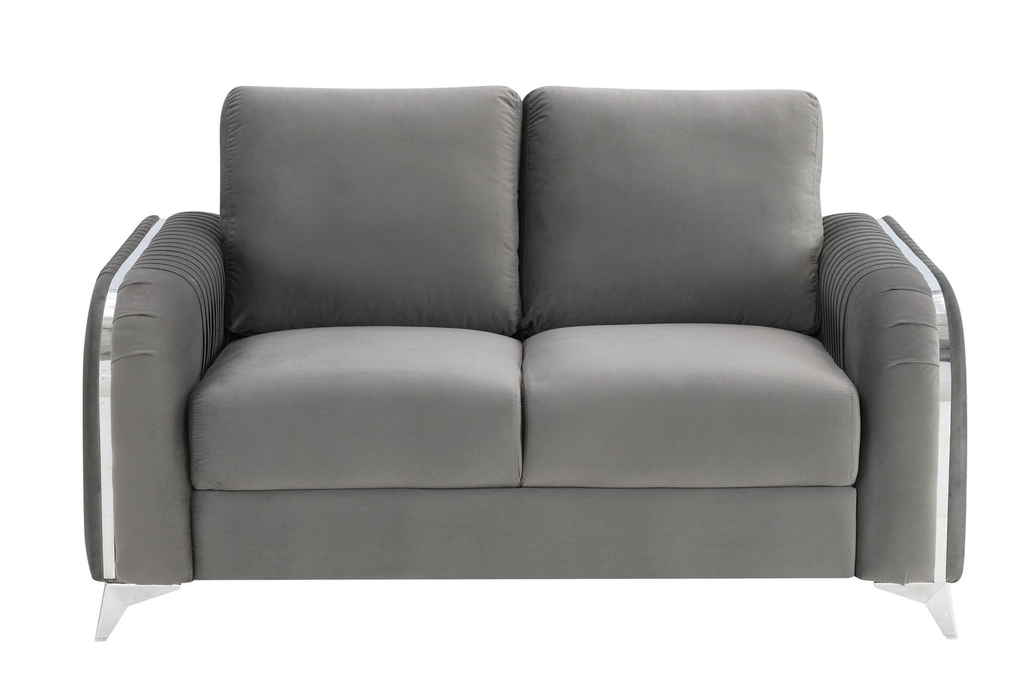 Wenona - Velvet Loveseat - Gray