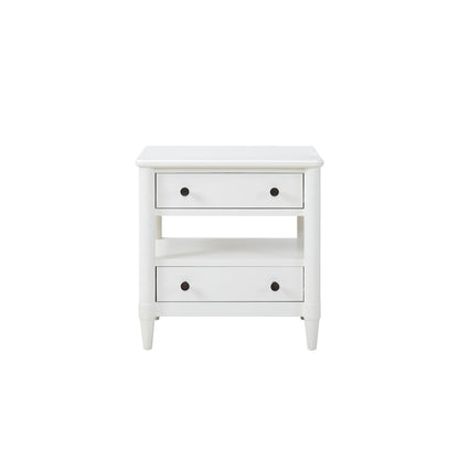 Open Nightstand With 2 Drawers
